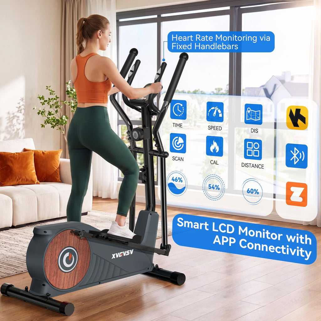 15.5-Inch Stride Elliptical Exercise Machine for Home