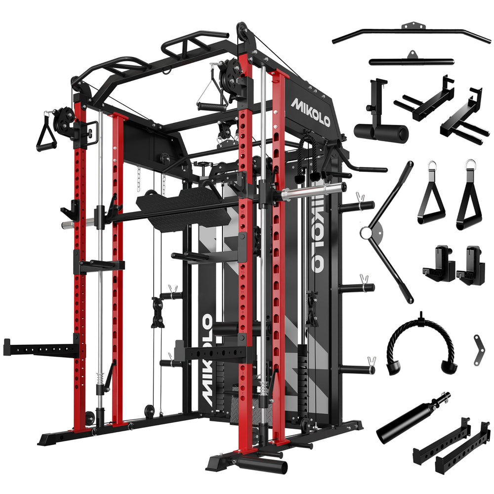 Mikolo Smith Machine with Weight Stack & Cable Crossover