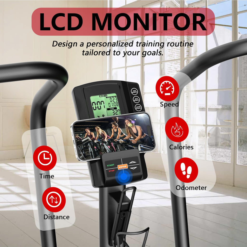 Wenoker Air Exercise Bike with Smart App & Dual-Action Handlebars