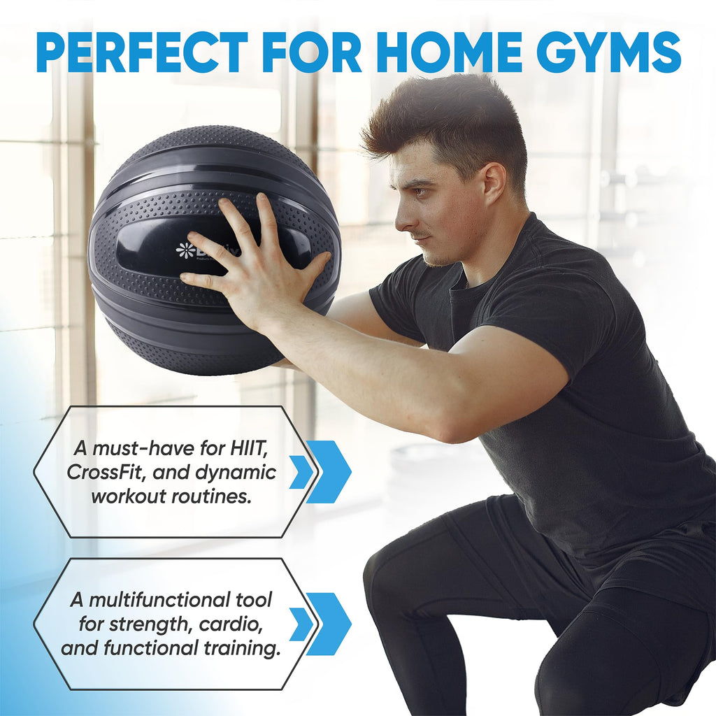 Bintiva Non-Bounce Weighted Slam Ball for Fitness Training
