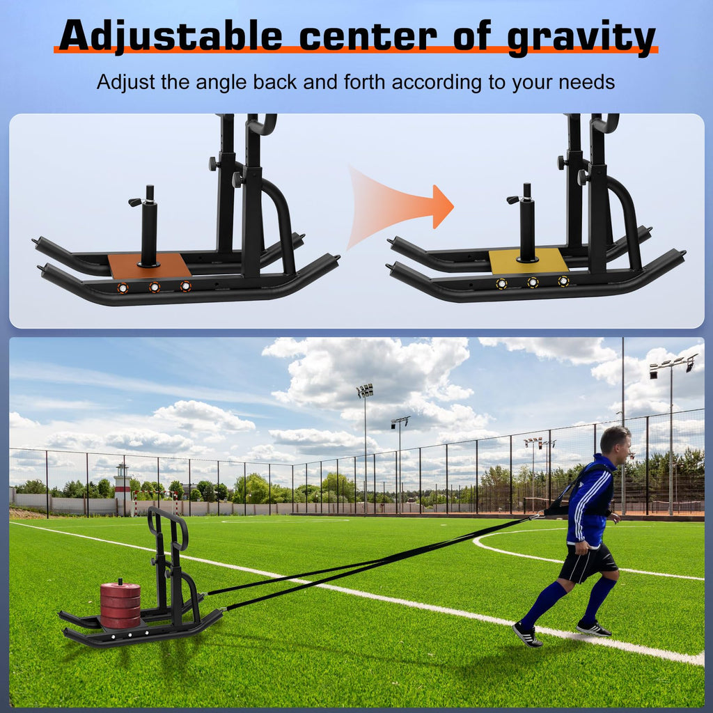 Heavy-Duty Adjustable Weight Sled for Strength Training