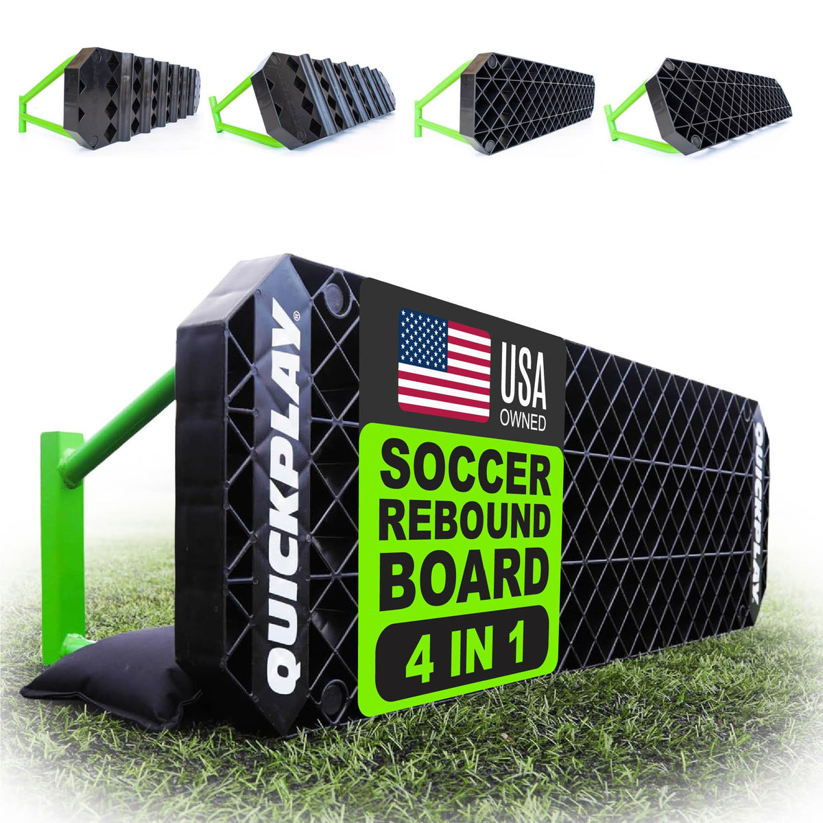 QUICKPLAY 4-in-1 Soccer Rebounder & Passing Trainer