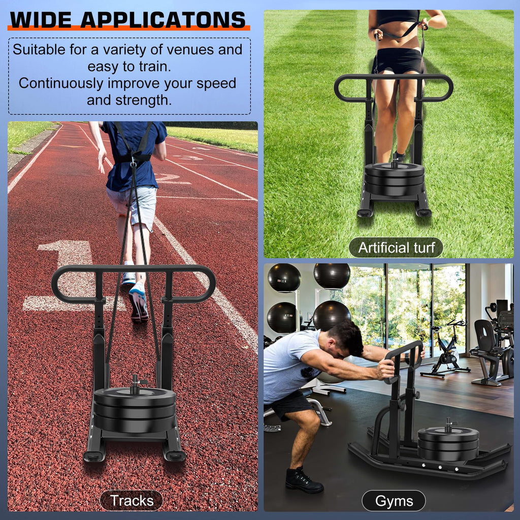 Heavy-Duty Adjustable Weight Sled for Strength Training