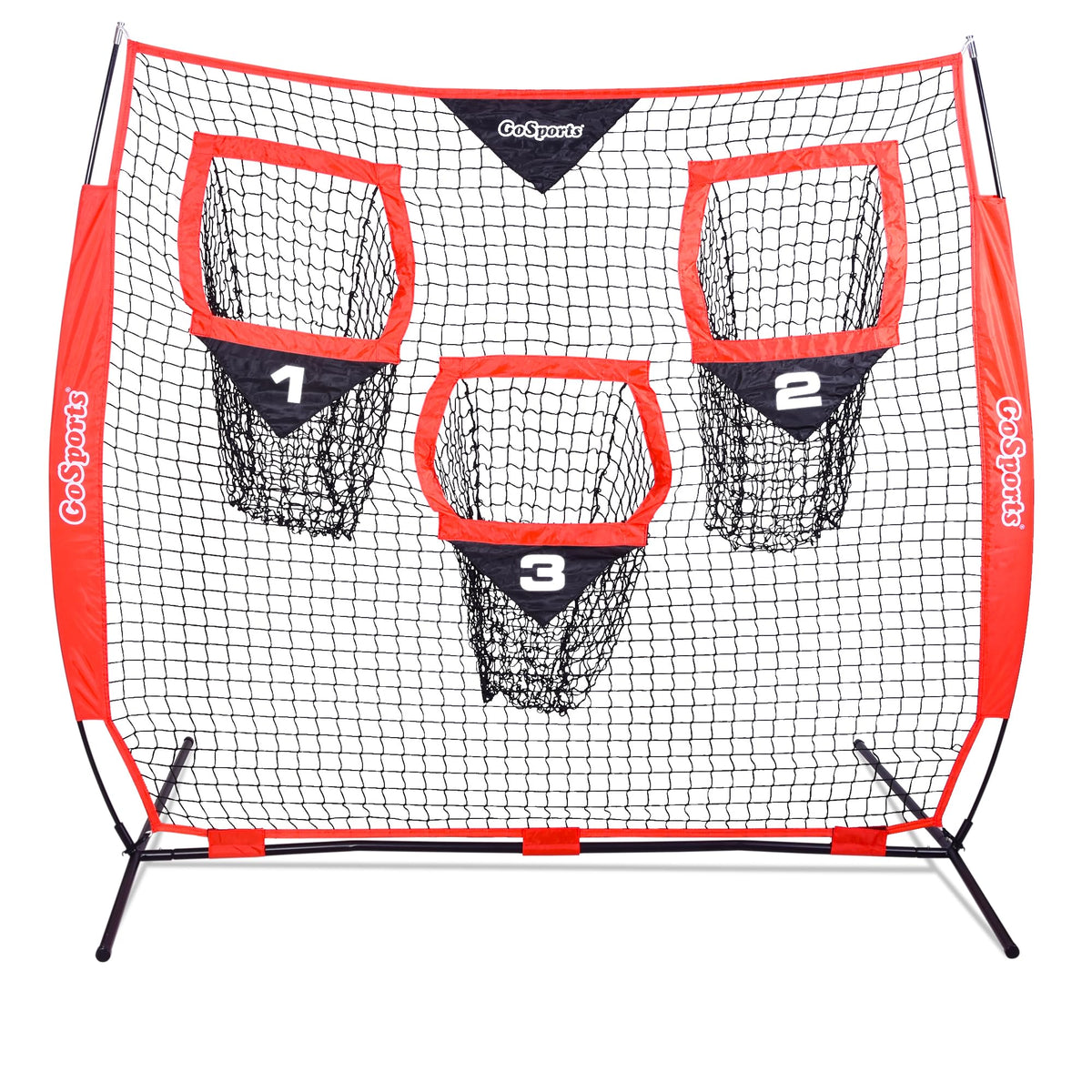 GoSports Football Throwing Practice Net – 6' x 6' or 8' x 8'